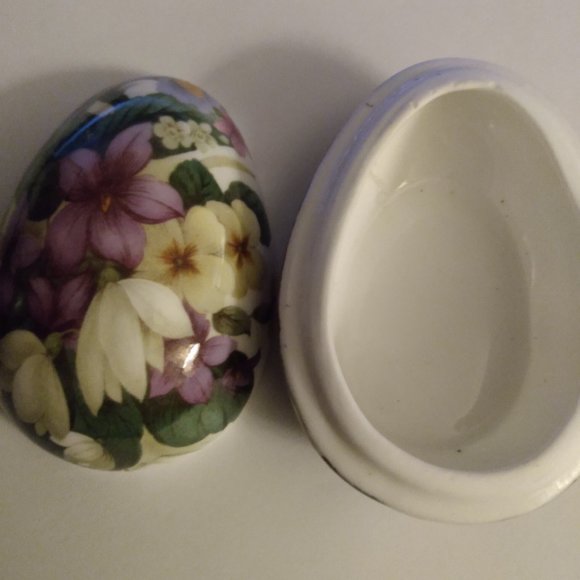Vtge Bone China hand painted egg Florence Collection Made in England - Picture 2 of 3